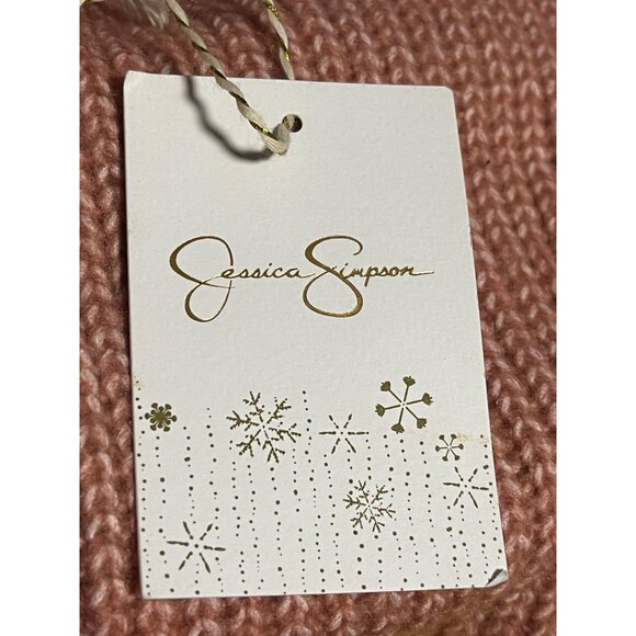 Jessica Simpson Women Cropped Cardigan Sweater Pink Ribbed Knit Button Up Size M - Picture 4 of 6